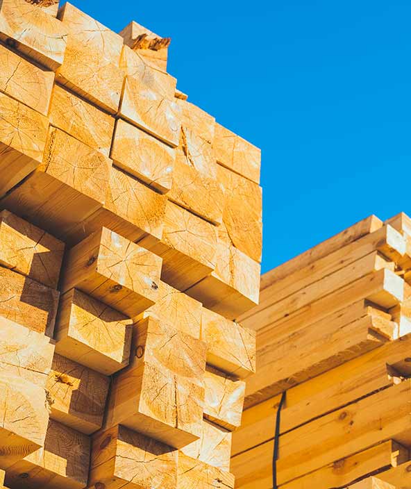 Materiales de madera para la construcción