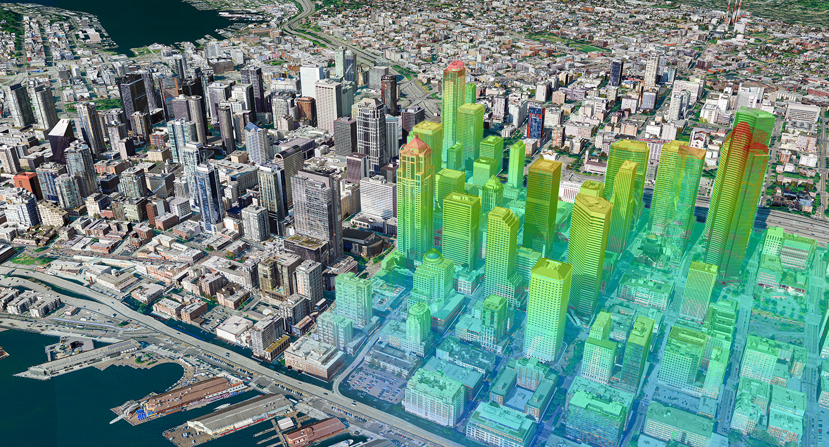 Modelo híbrido de cidade em 3D