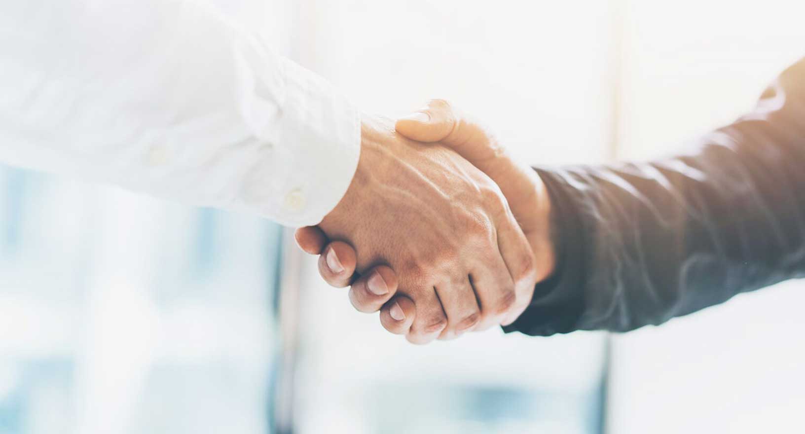 partnership with a handshake