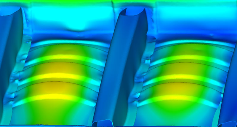 Battery pack welding distortion rendered in CAE software
