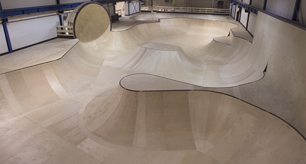 Figure 1. Chapman’s love for action sports and engineering drew him into working on complex skate parks like this one