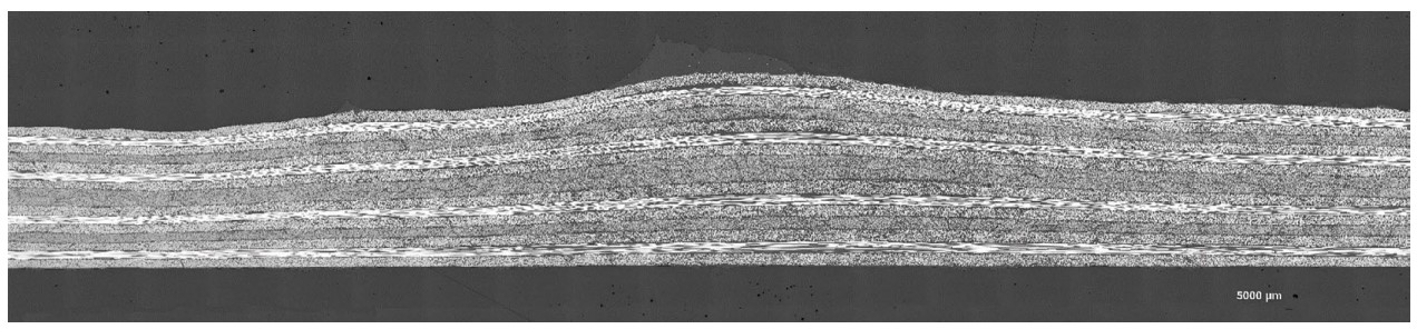 Figure 1. Light microscope image used for out-of-plane fibre waviness inspection