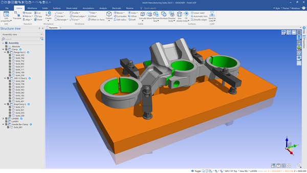 Figure 1. Prepare the part for manufacture using Hexagon’s CAD for CAM software, DESIGNER