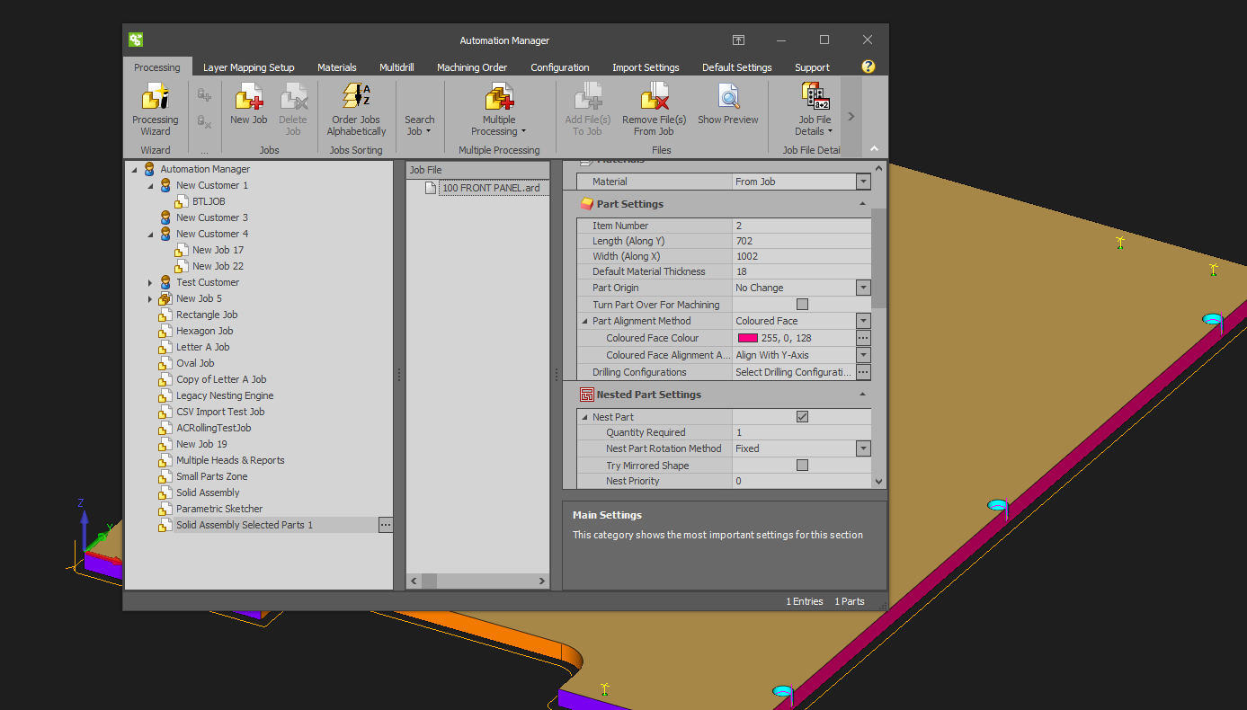 3Automation manager - Align by Solid Face