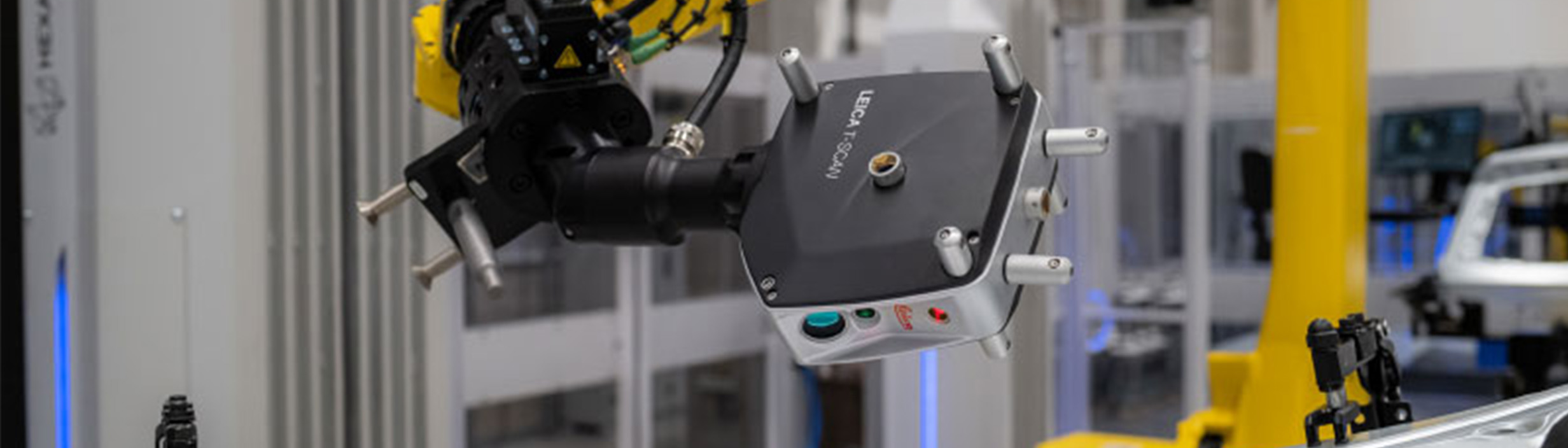 A laser scanner attached to a robotic arm.