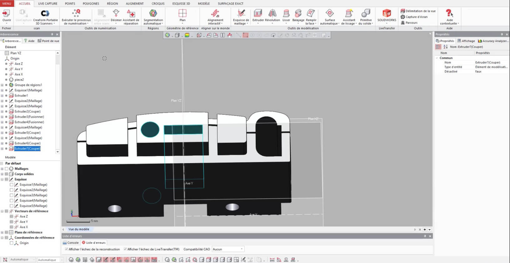 CAD model of a contactor created in Geomagic Design X