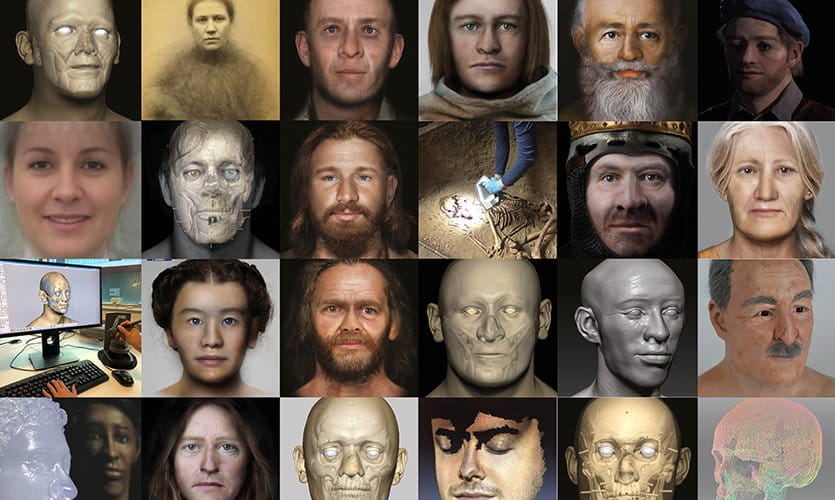 A selection of facial visualisations made at face Lab