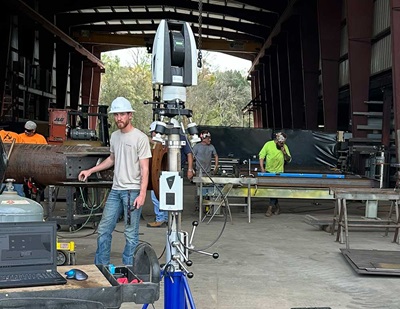 The Leica Absolute Tracker ATS600 can measure objects up to 60 metres away, without reflectors.