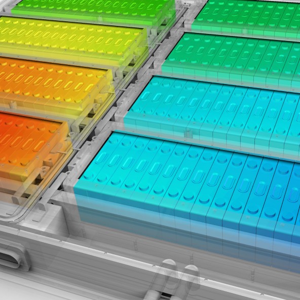 Thermal view of EV battery