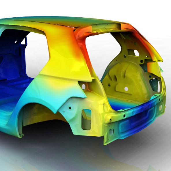 Visual of car using HxGN Multiphysics