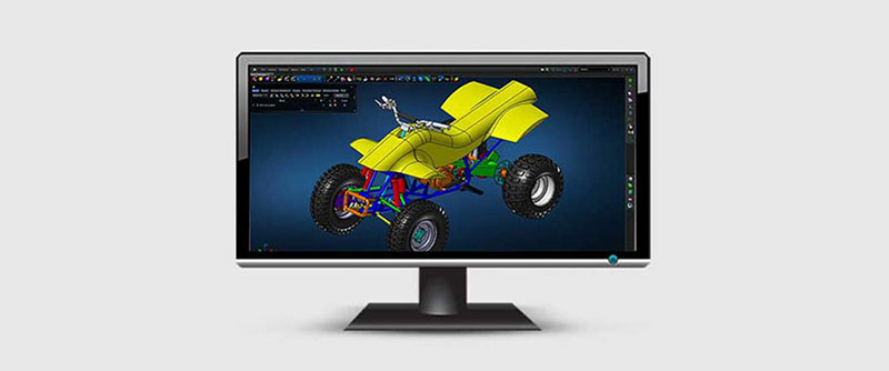 Simulation of a quad bike using Hexagon's MSC Apex CAE simulation software