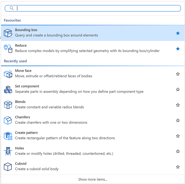 Designer holes features 3