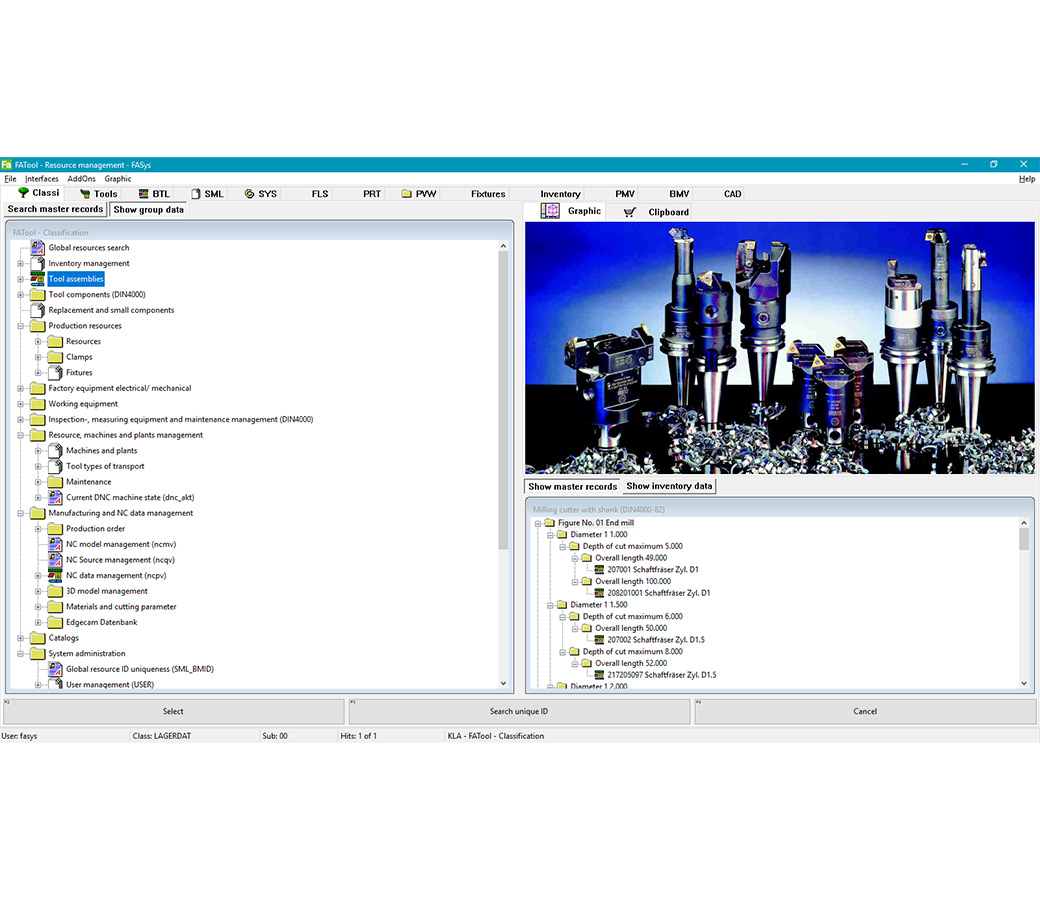 Screenshot der Produktionssoftware für das operative Ressourcenmanagement FATool 2D 3D