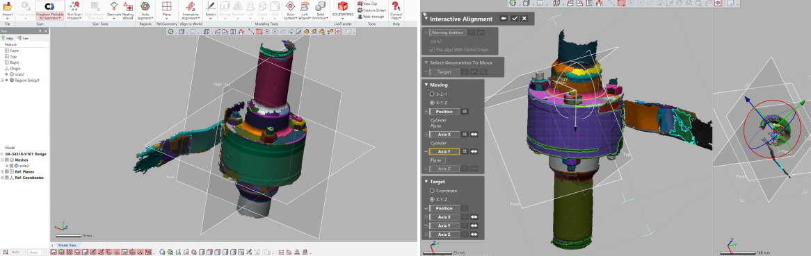 3D scans of radiation area inside Geomagic Design X