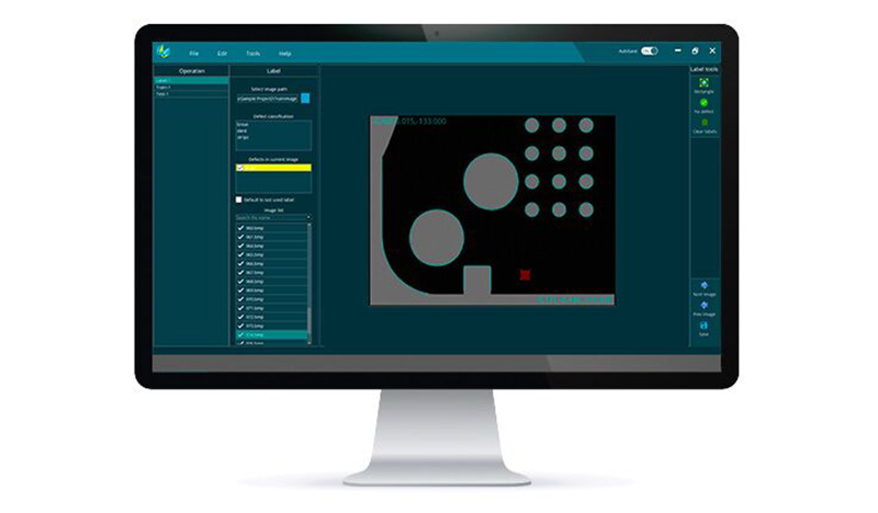 Visual detection shown on monitor