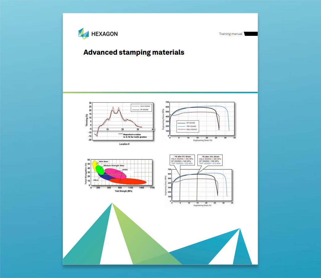 Close up of the training material front cover for Advanced Stamping Materials
