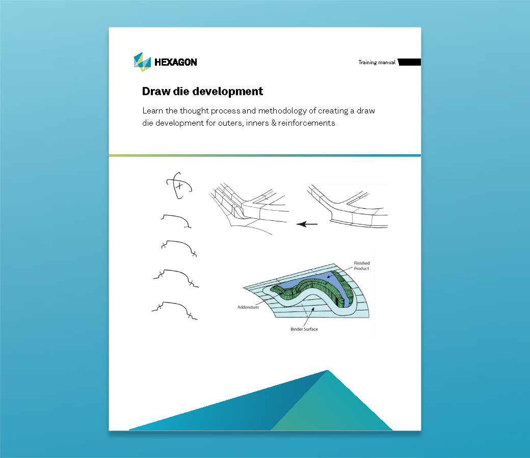 Close up of the training material front cover for Draw Die Development