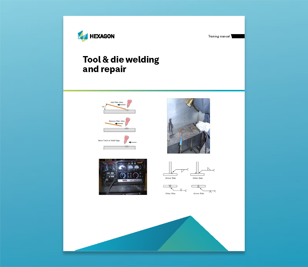 Close up of the training material front cover for Tool & Die Welding and Repair