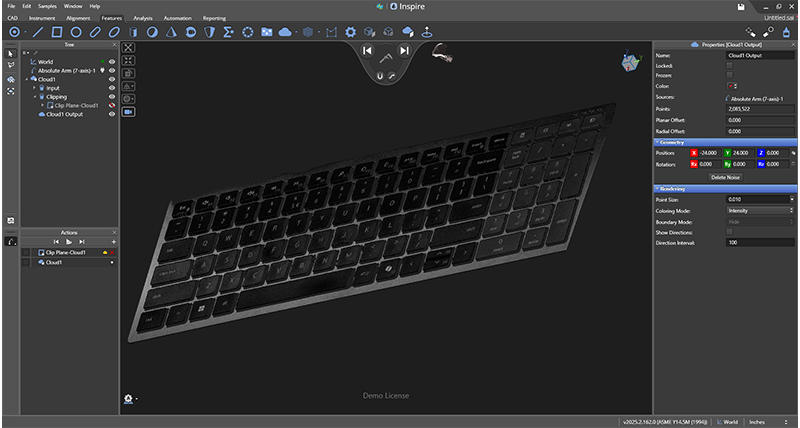 Track and Arms view in Inspire 2025.2