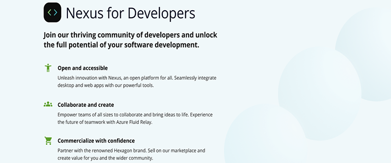 Nexus for Developers app visual