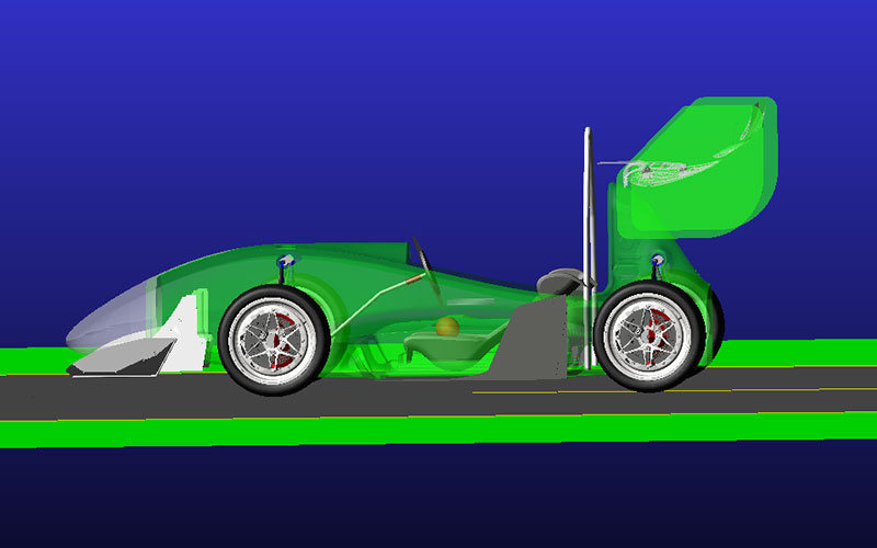 Formula Student Simulated Racing Car Graphic