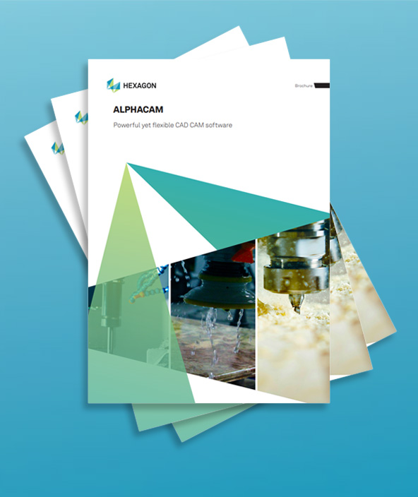 Capa frontal do catálogo de produtos ALPHACAM na versão em inglês
