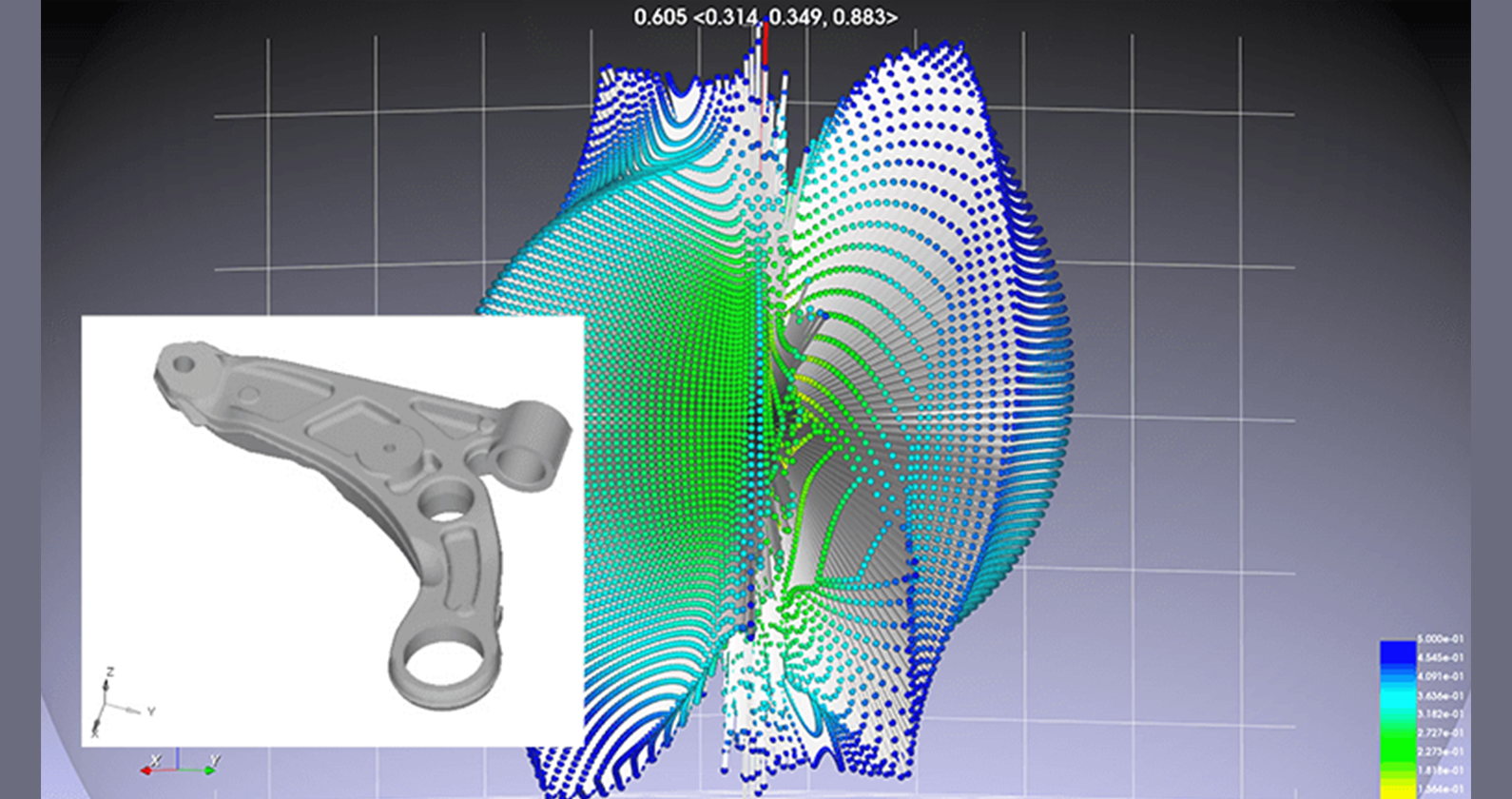 Image of Actran simulation of parts
