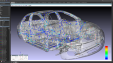 Image of vehicle body in software
