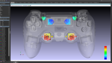 Image of games controller render in software