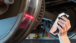 Wheelset and track profile measurement for train and rail