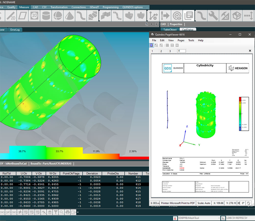 QUINDOS is the specialist modular software that sets the standard for measuring complex geometries