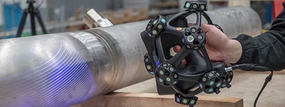 Connects to all handheld 3D scanners delivering an ergonomic solution for measuring standard tubes.