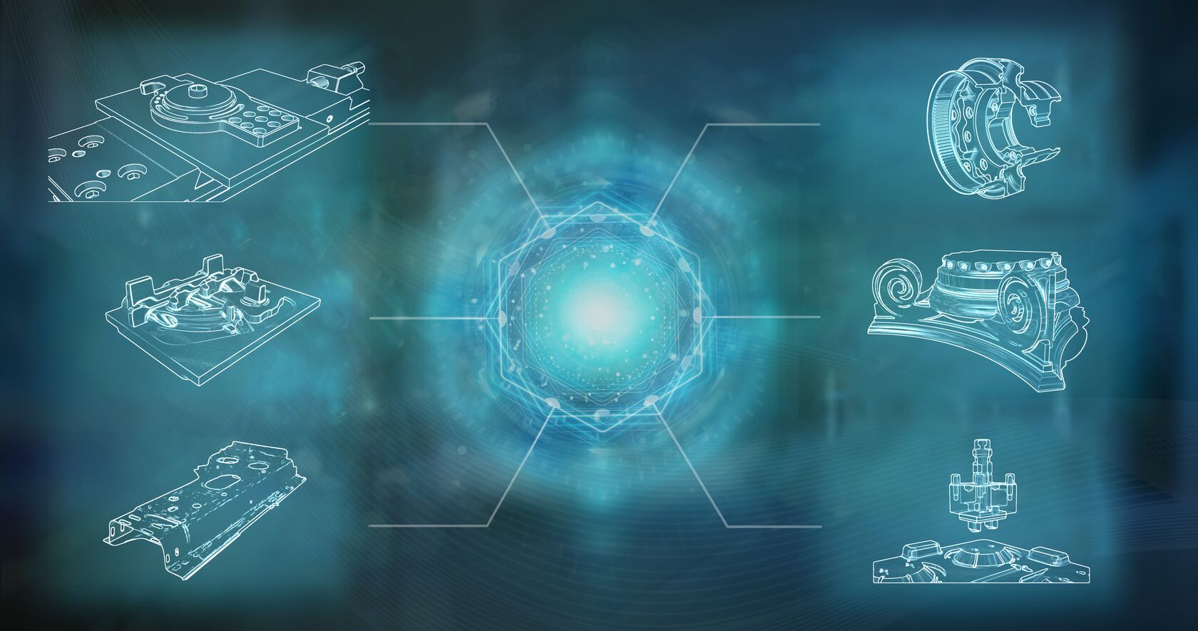 En bild som representerar Hexagons CAD-applikation för smartare tillverkning.