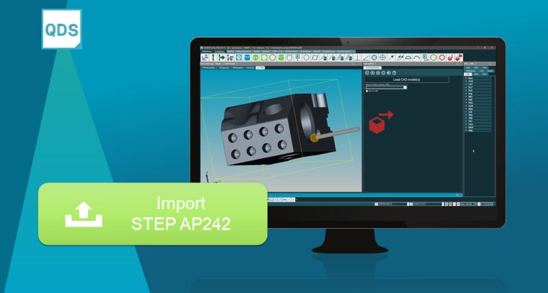 New: QUINDOS supports STEP AP242 CAD format