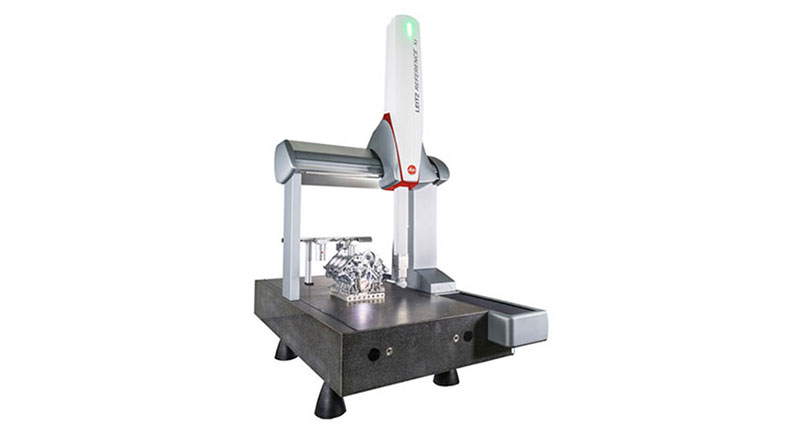 A high accuracy coordinate measuring machine on a white background
