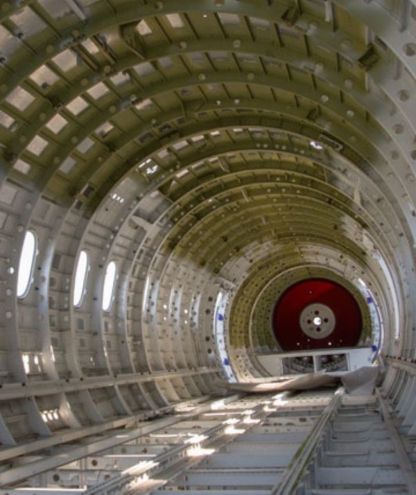 Image of an aircraft rear fuselage