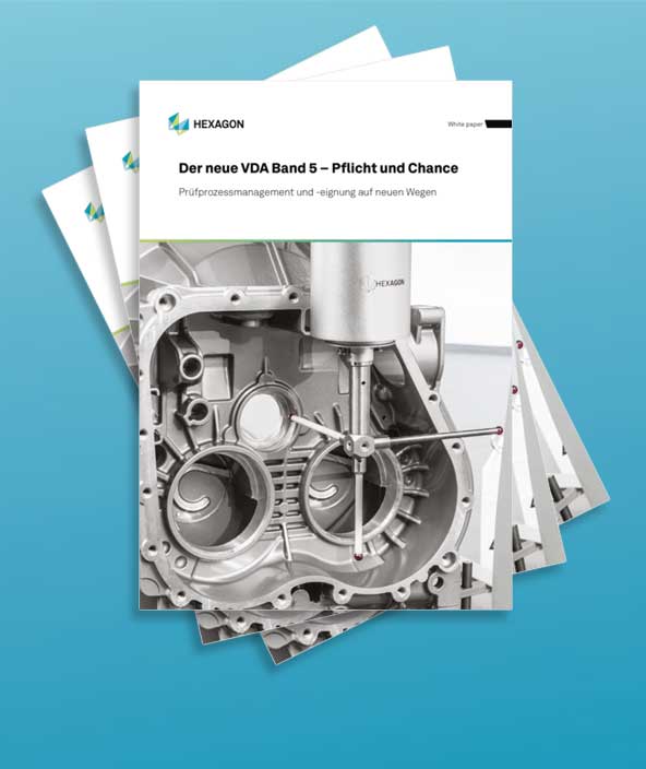 Front cover of the New VDA whitepaper volume 5 in German on a graduated blue background