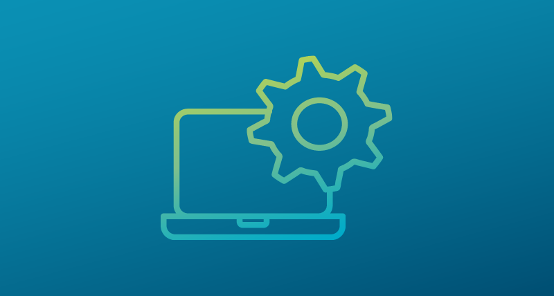 Platform support icon showing a graphic of a computer and settings wheel