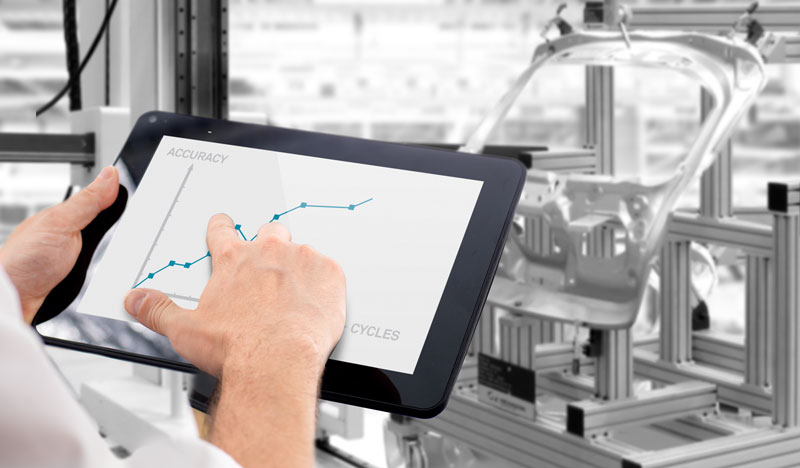 Using a tablet device to monitor metrology systems recommended for upgrade