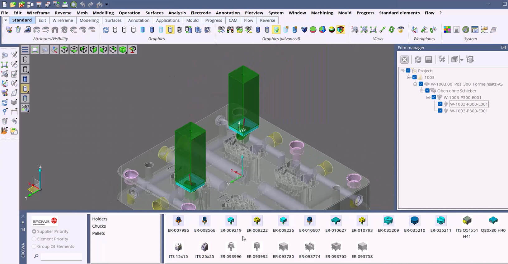 A screenshot of electrode enhancements displayed while software is in use 