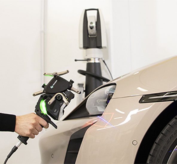 Hand held scanner AS1 scanning vehicle