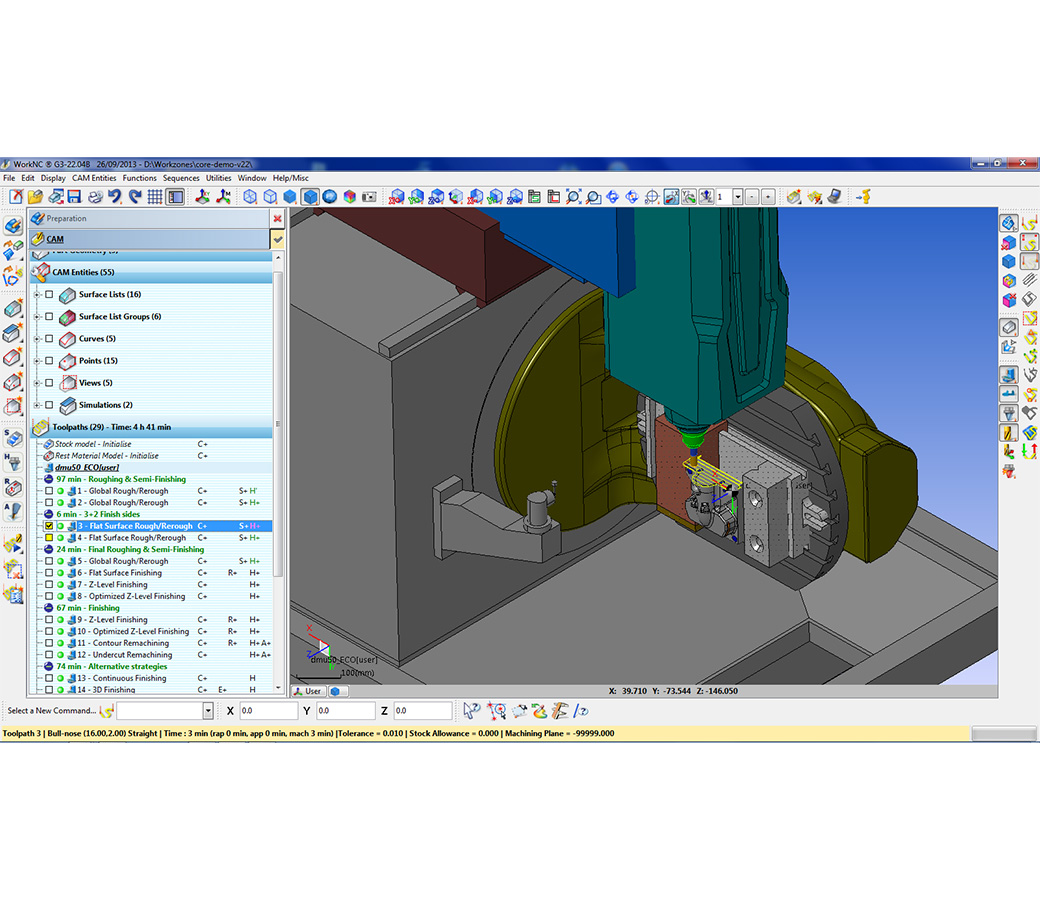 Capture d’écran du logiciel de fabrication WORKNC 2D Positional License