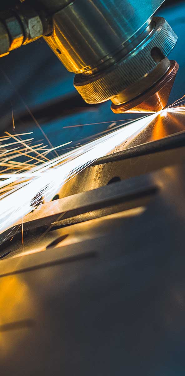 A closeup of a welding project