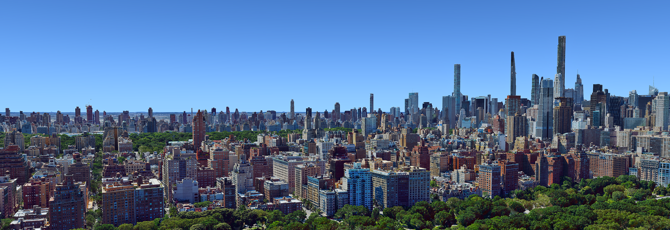 Modello 3D a maglia aerea della città di New York