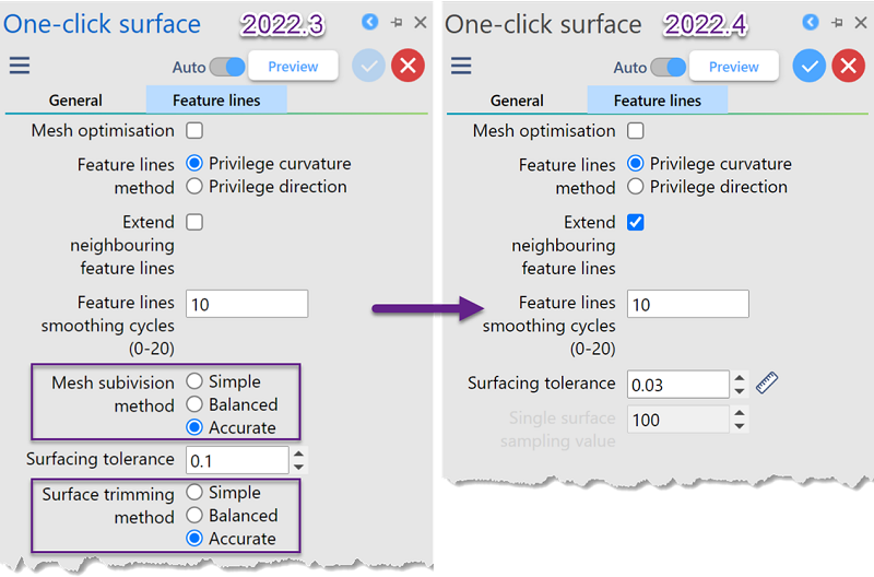 One-click Surface Enhancements 1