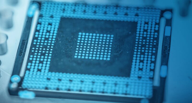 Un chip a semiconduttore