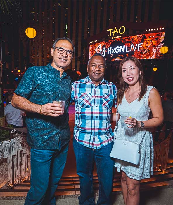 Attendees at HxGN LIVE Global 2022 evening event at TAO
