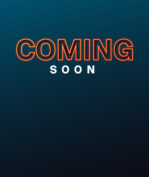 Text showing "Coming Soon" in neon lights