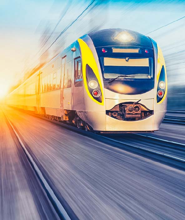 blurred image of high speed train