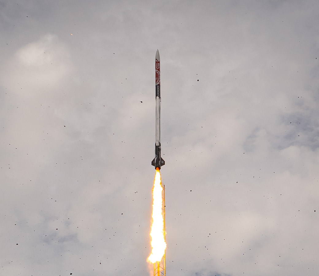 A rocket being launched